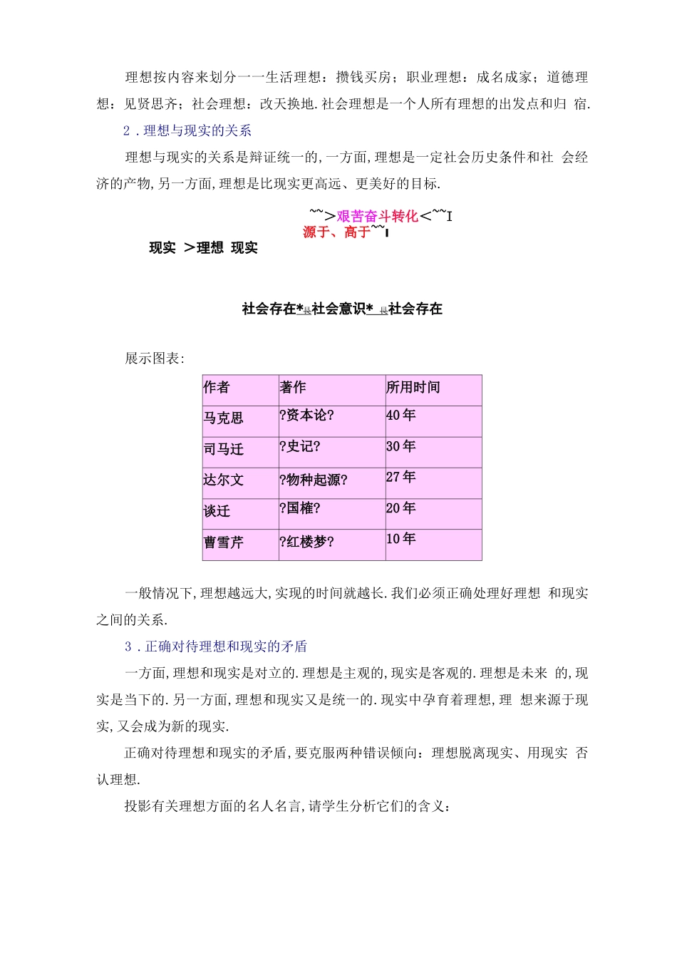 第十一课社会理想与个人理想教案_第3页