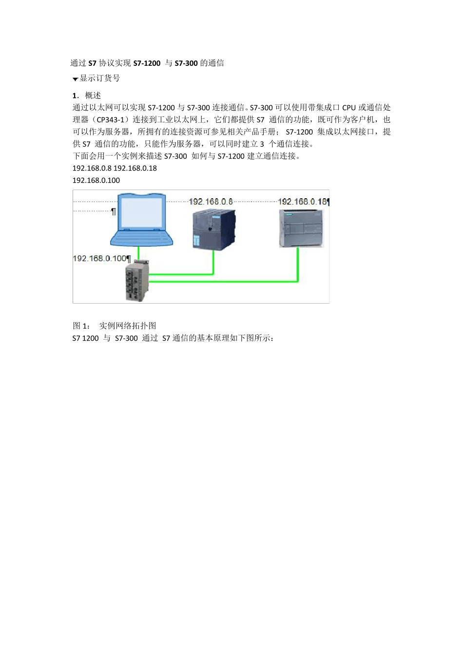 通过S7协议实现S71200与S7300的通信_第1页