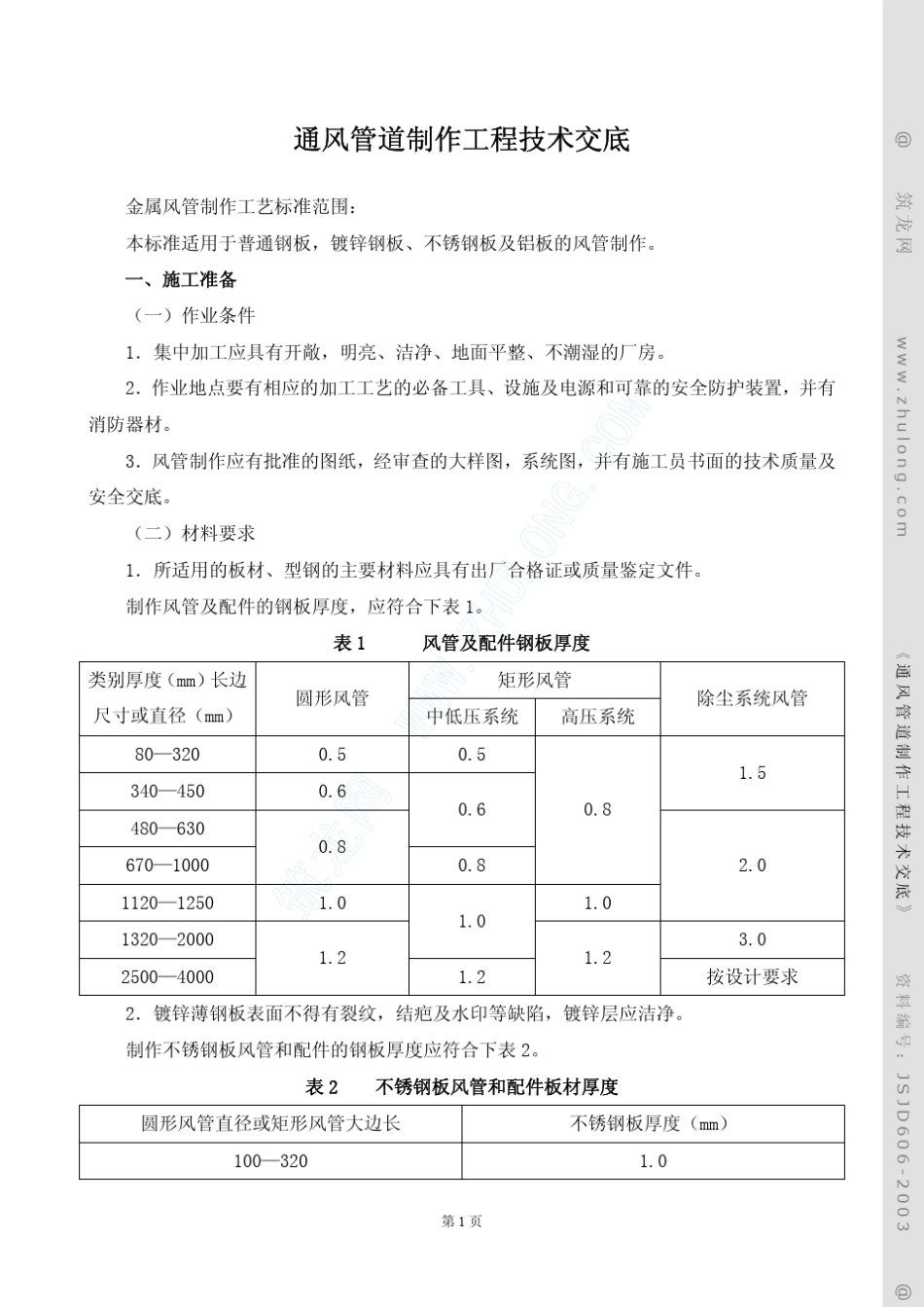 通风管道制作_第1页