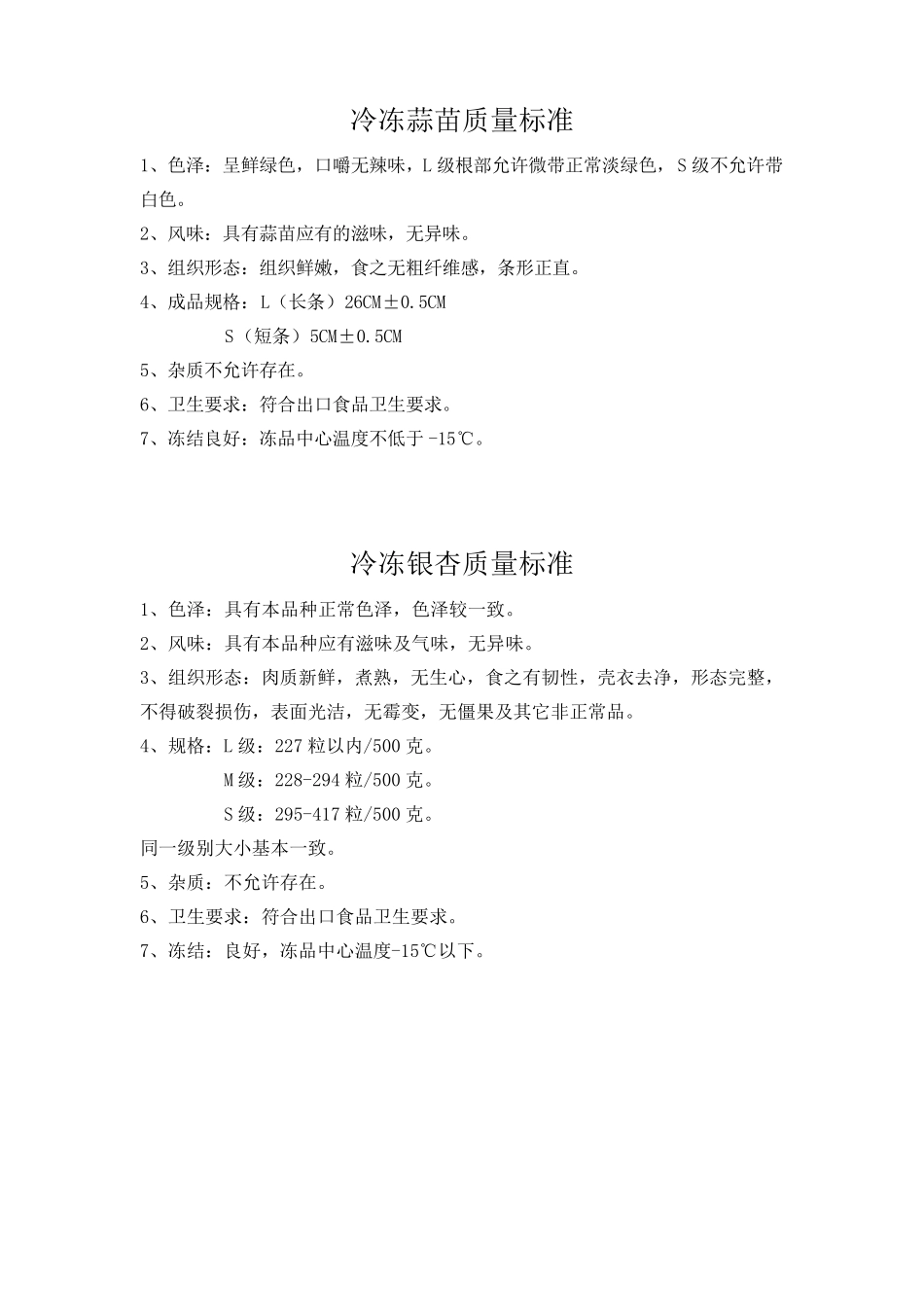 速冻产品质量标准_第2页