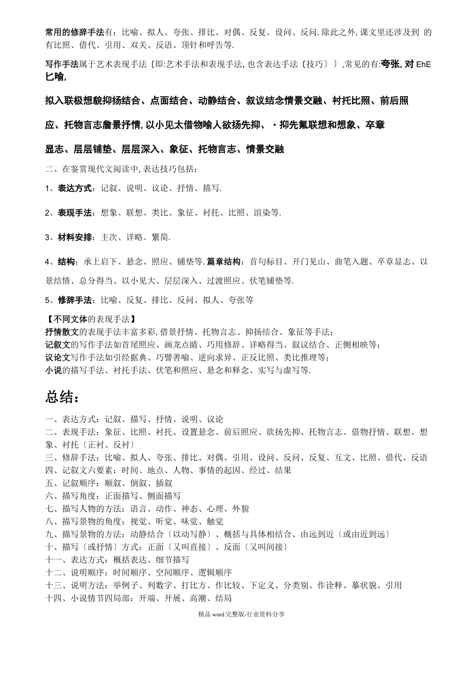 表达方式、修辞手法与表现手法的区别-修辞手法-表现手法_第2页
