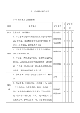 造口护理技术操作规范