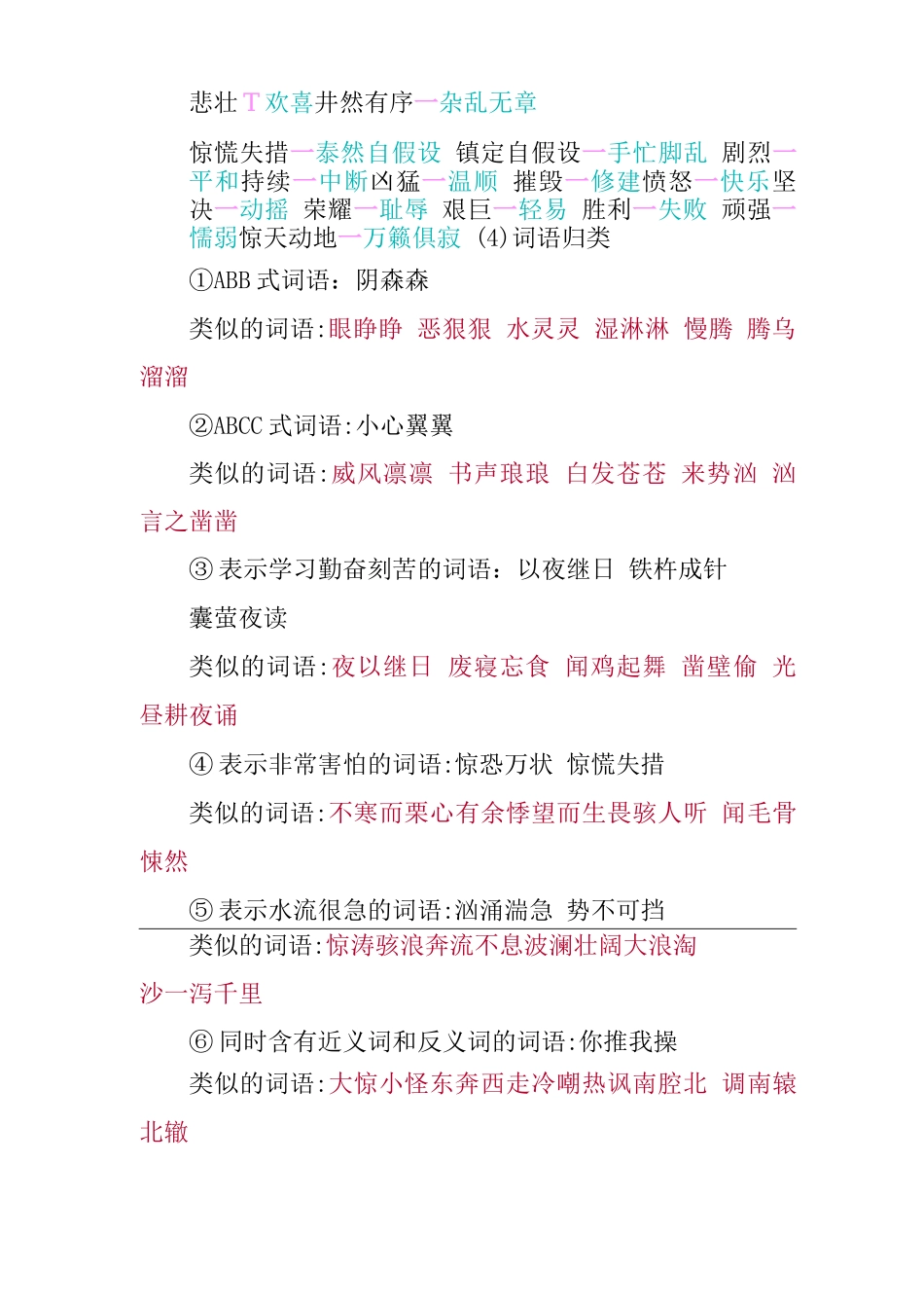 部编本语文四年级上册知识点汇总_第3页