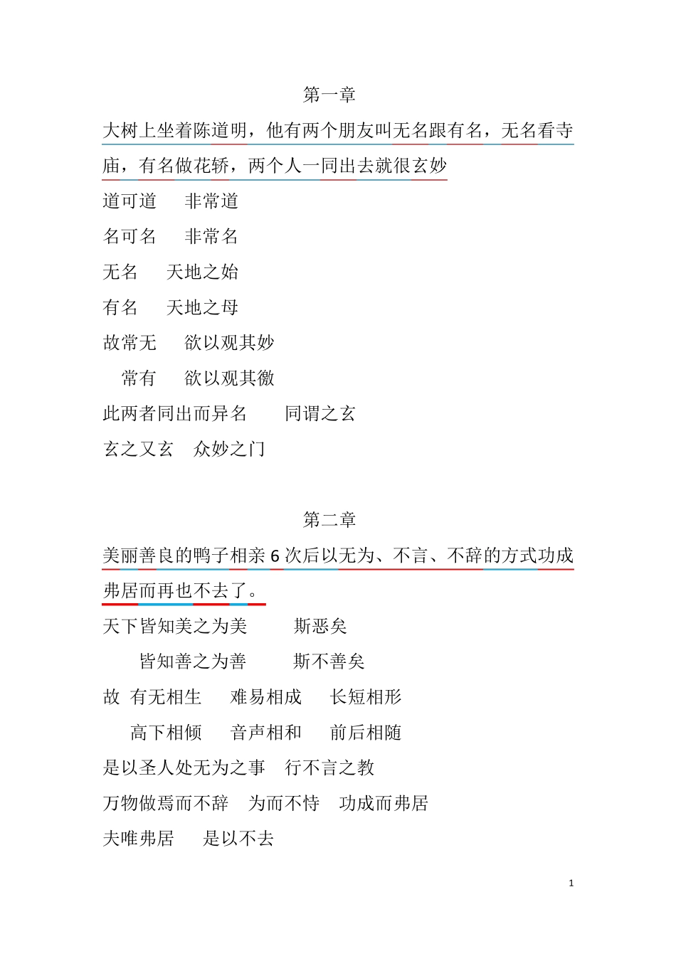 道德经快速记忆法编码_第1页