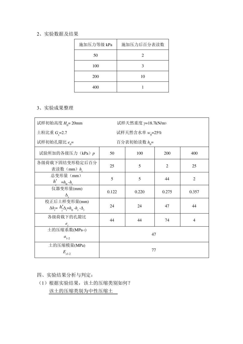 道桥工程实验实验报告_第2页