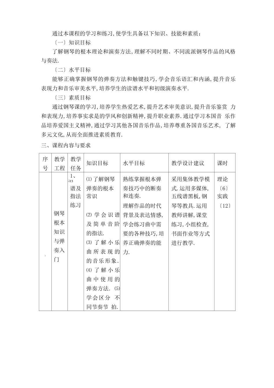 钢琴课程标准_第2页