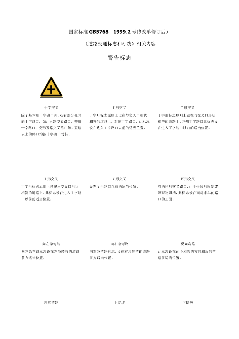 道路交通标志和标线(最新、最全)_第1页