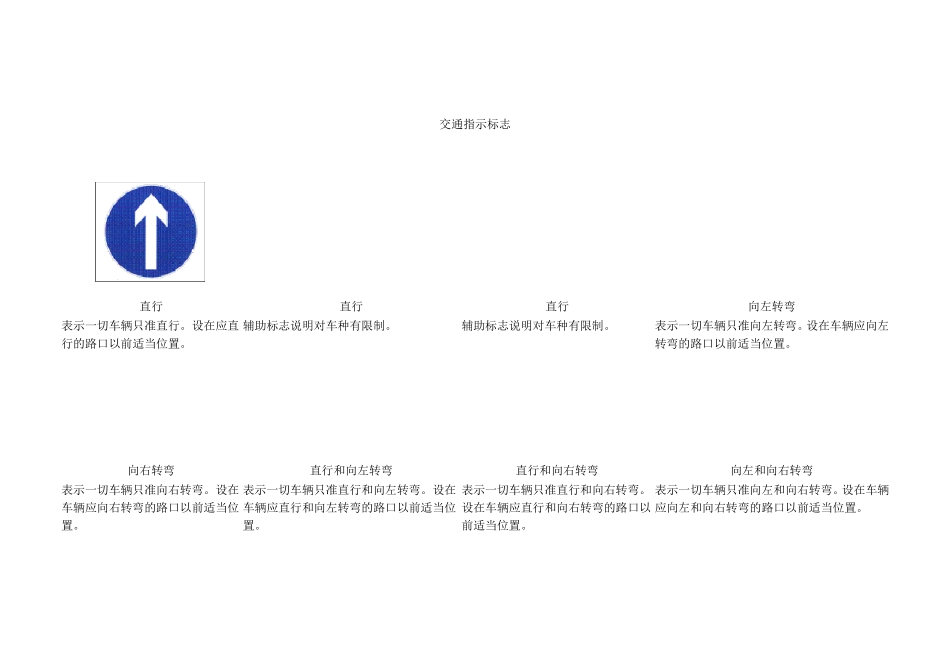 道路交通标志和标线交通指示标志GB57682009_第1页