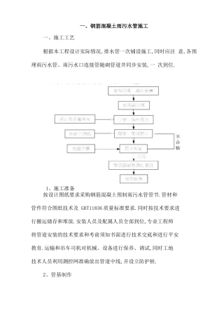 钢筋混凝土雨污水管施工
