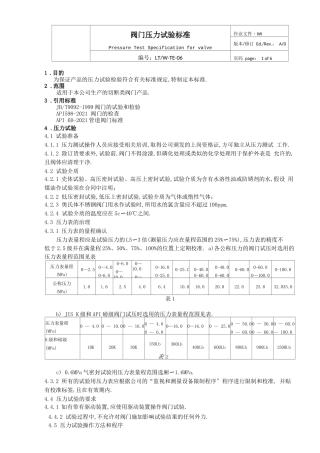 阀门压力试验规范