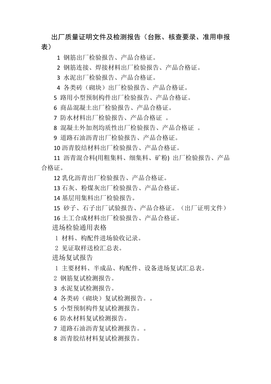 道路工程竣工资料目录_第3页