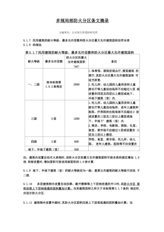 防火分区规范要求
