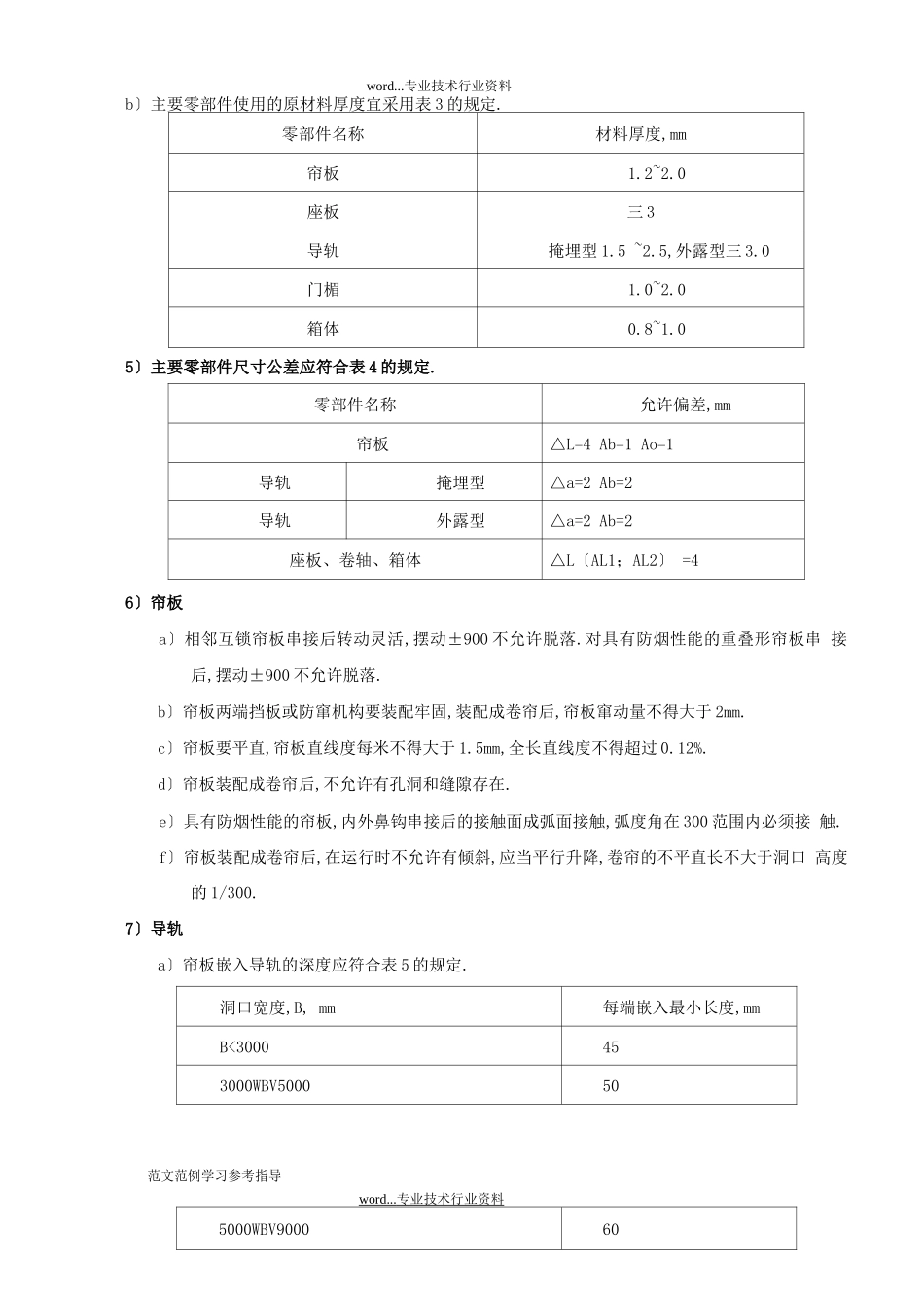 防火卷帘招投标的技术要求_第3页