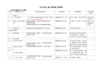 风力发电土建检测清单