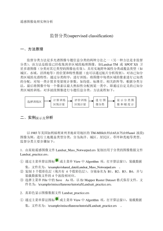 遥感图像处理实例分析03(监督分类、非监督分类)
