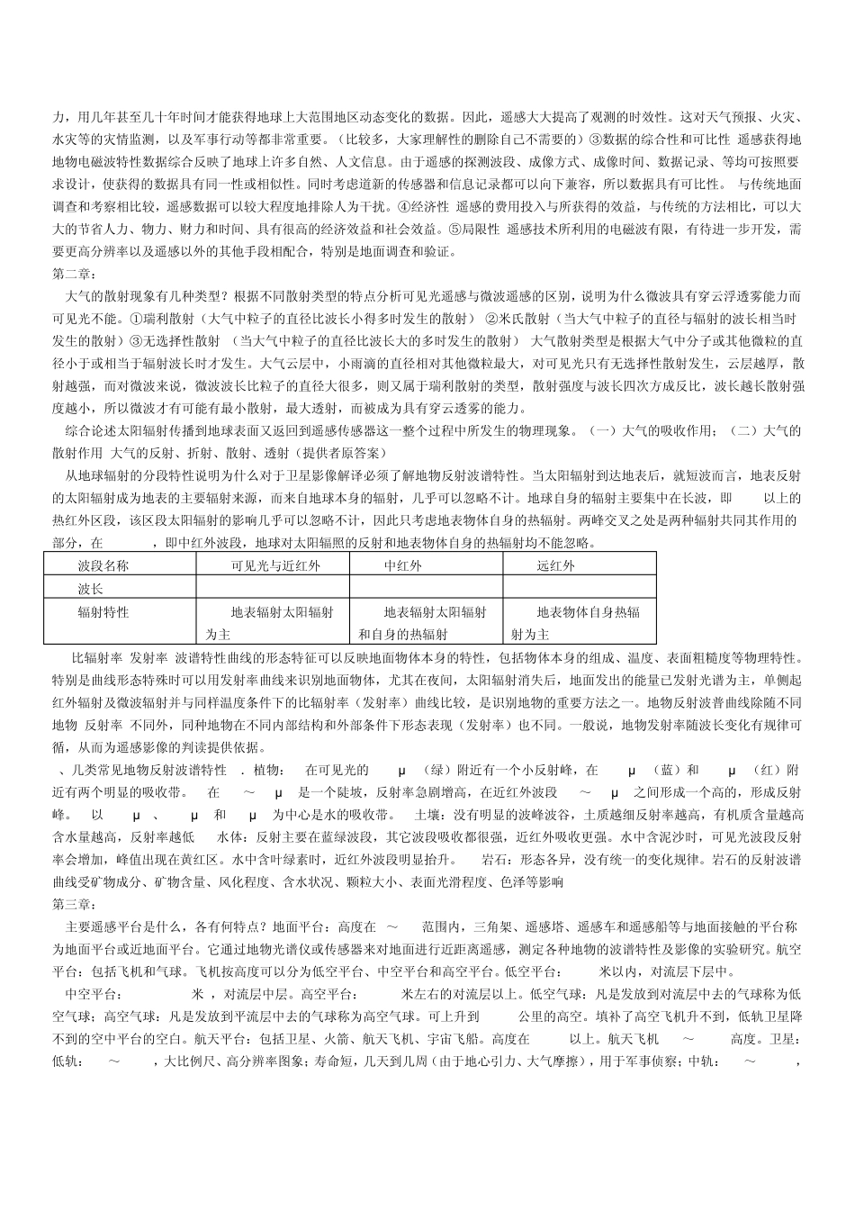 遥感导论习题及答案复习资料_第2页