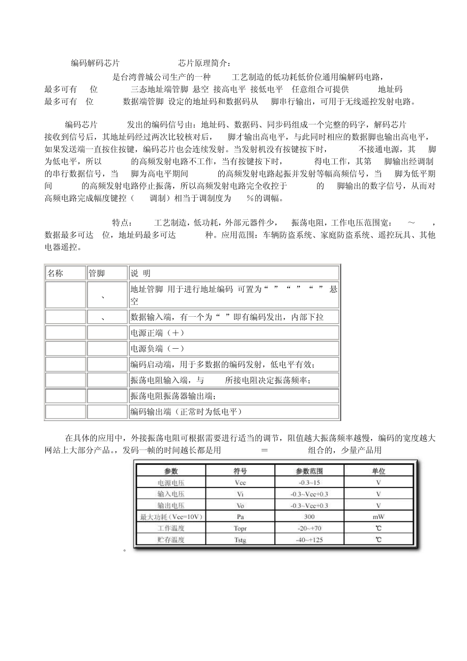 遥控芯片2262与2272_第1页