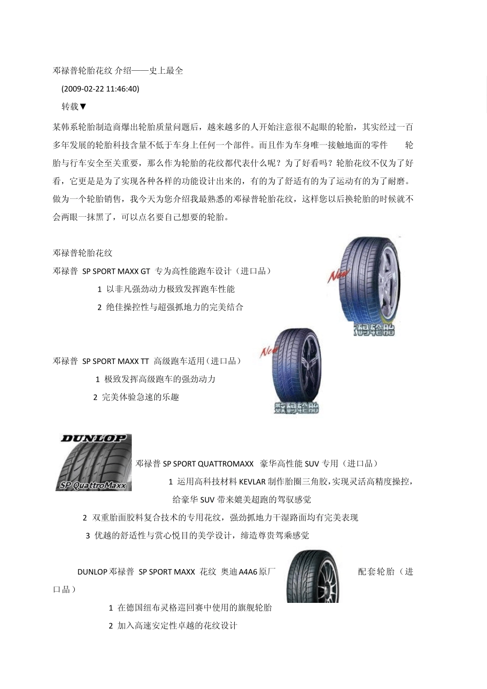 邓禄普轮胎花纹_第1页
