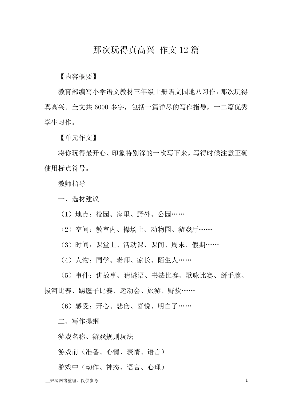 那次玩得真高兴作文12篇_优秀作文_第1页