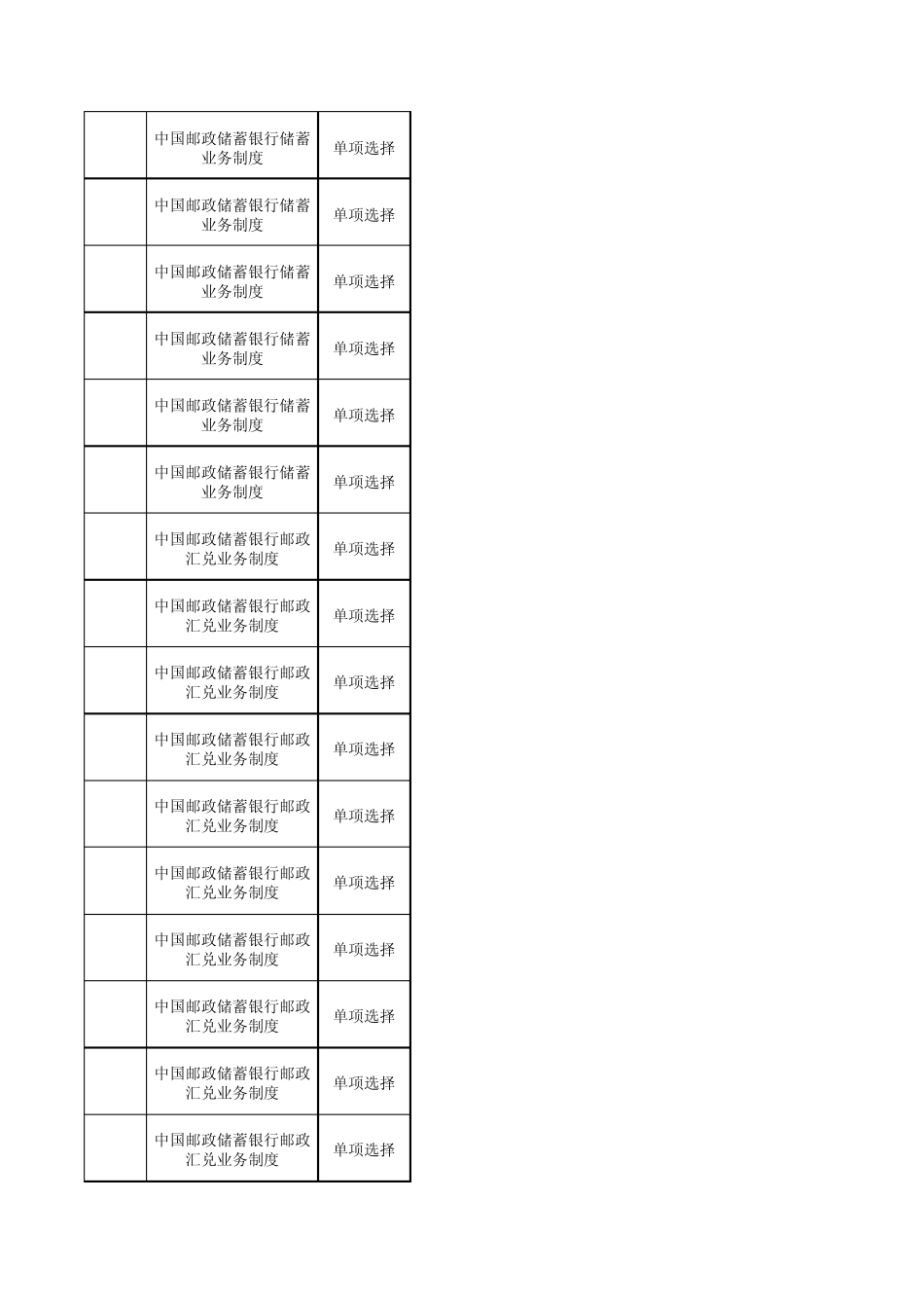 邮政金融资金安全知识学习与考核”专项活动考试题(专业知识—柜员)_第2页