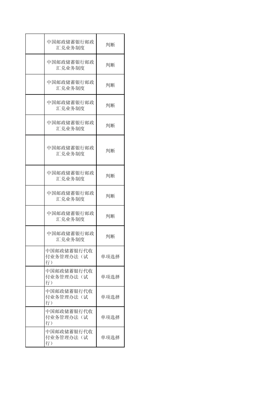 邮政金融资金安全知识学习与考核”专项活动考试题(专业知识—柜员)_第3页