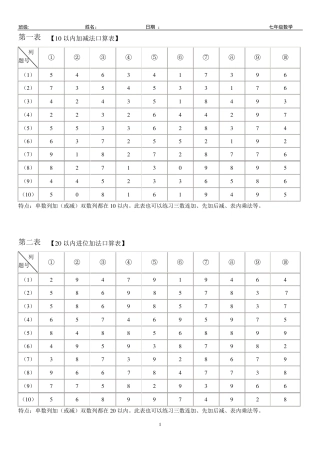 邱学华口算表(电子档)