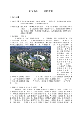郑东新区调研报告