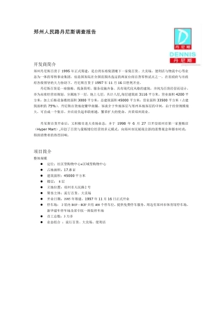 郑州人民路丹尼斯调查报告16063077