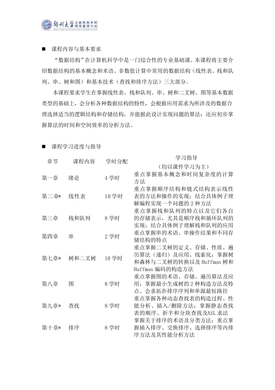 郑州大学远程教育学院数据结构试题及答案_第2页