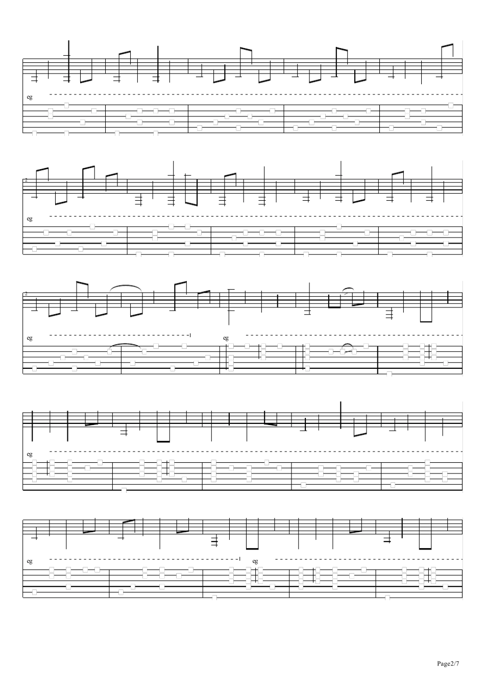 郑成河lonely指弹吉他谱_第2页