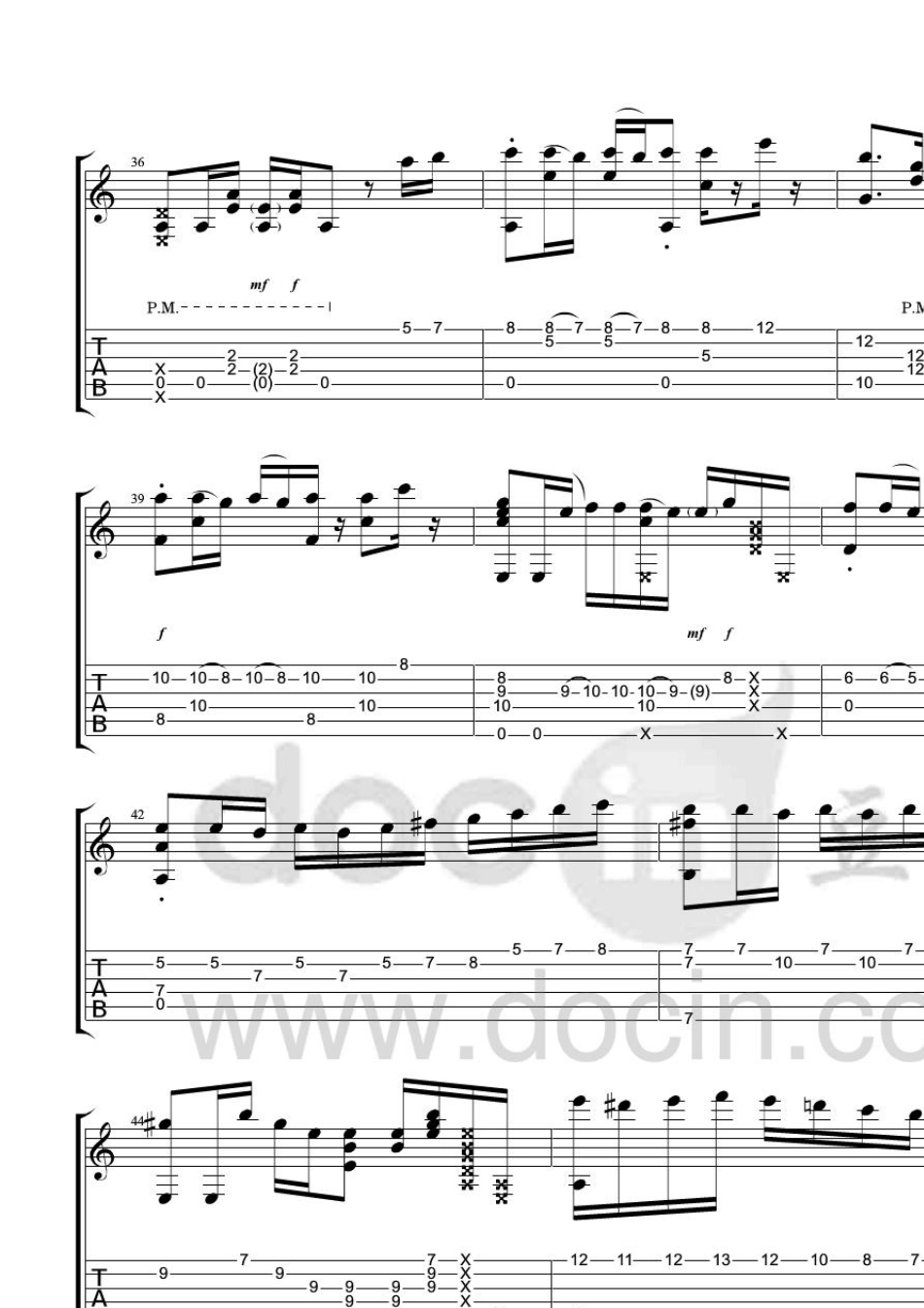 郑成河《carryingyou天空之城》指弹吉他谱_第3页