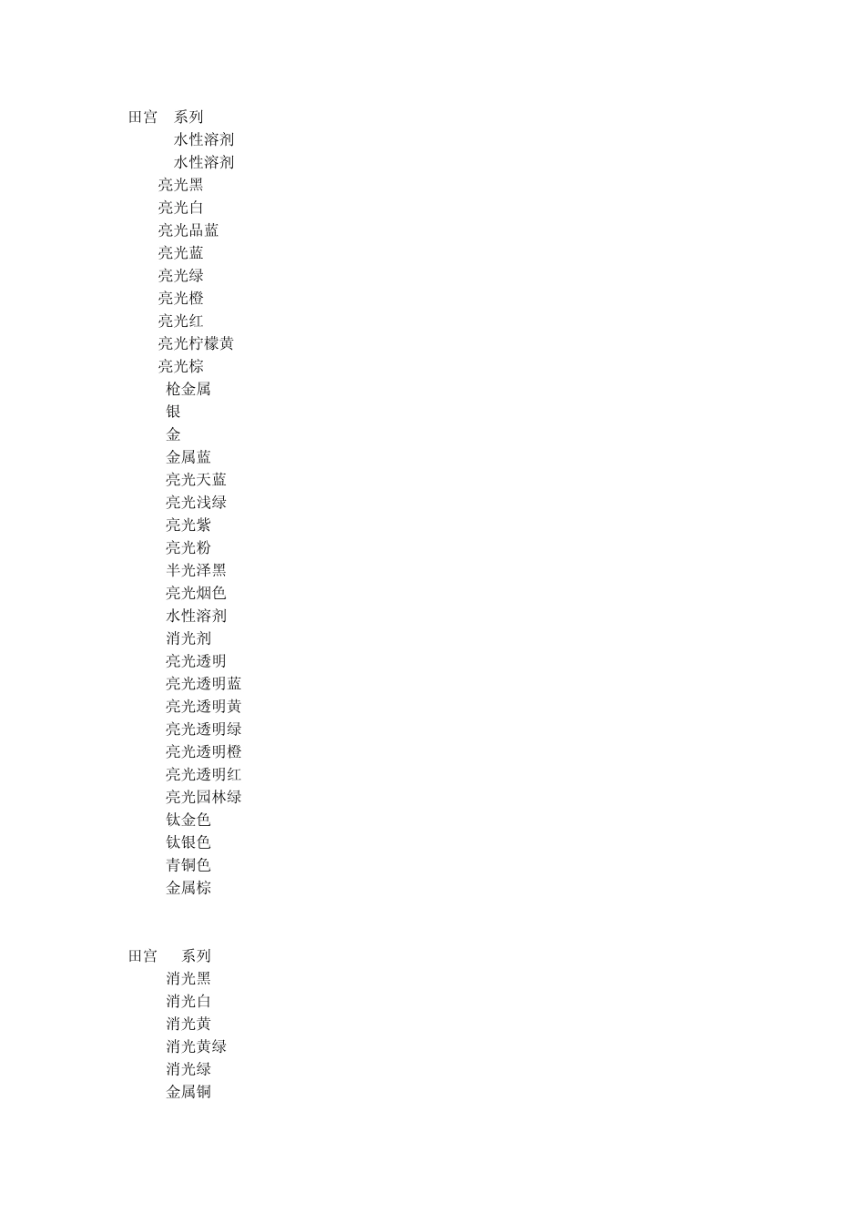 郡仕、田宫涂料配色表及编号_第1页