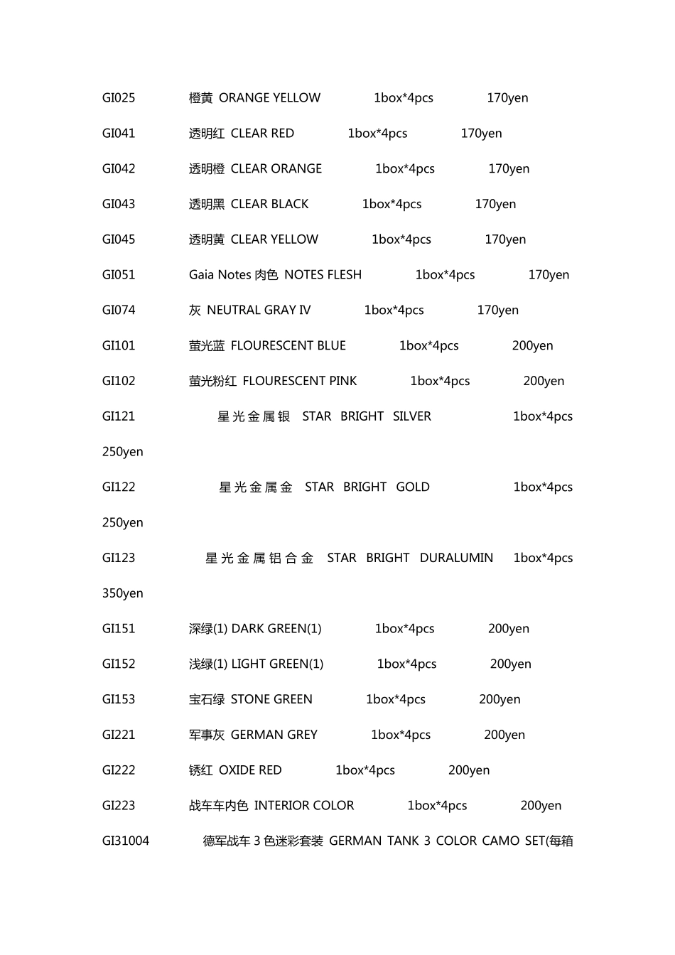 郡士、giga模型漆色号大全_第2页