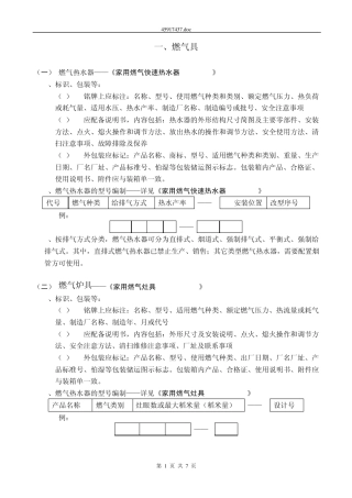 部分商品标识标准