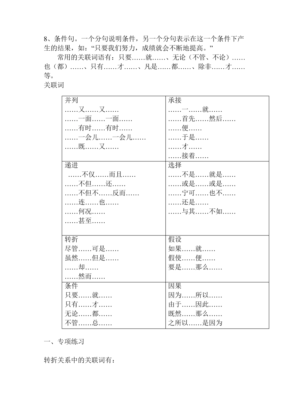 部编三年级语文关联词专题辅导训练(80题)_第2页