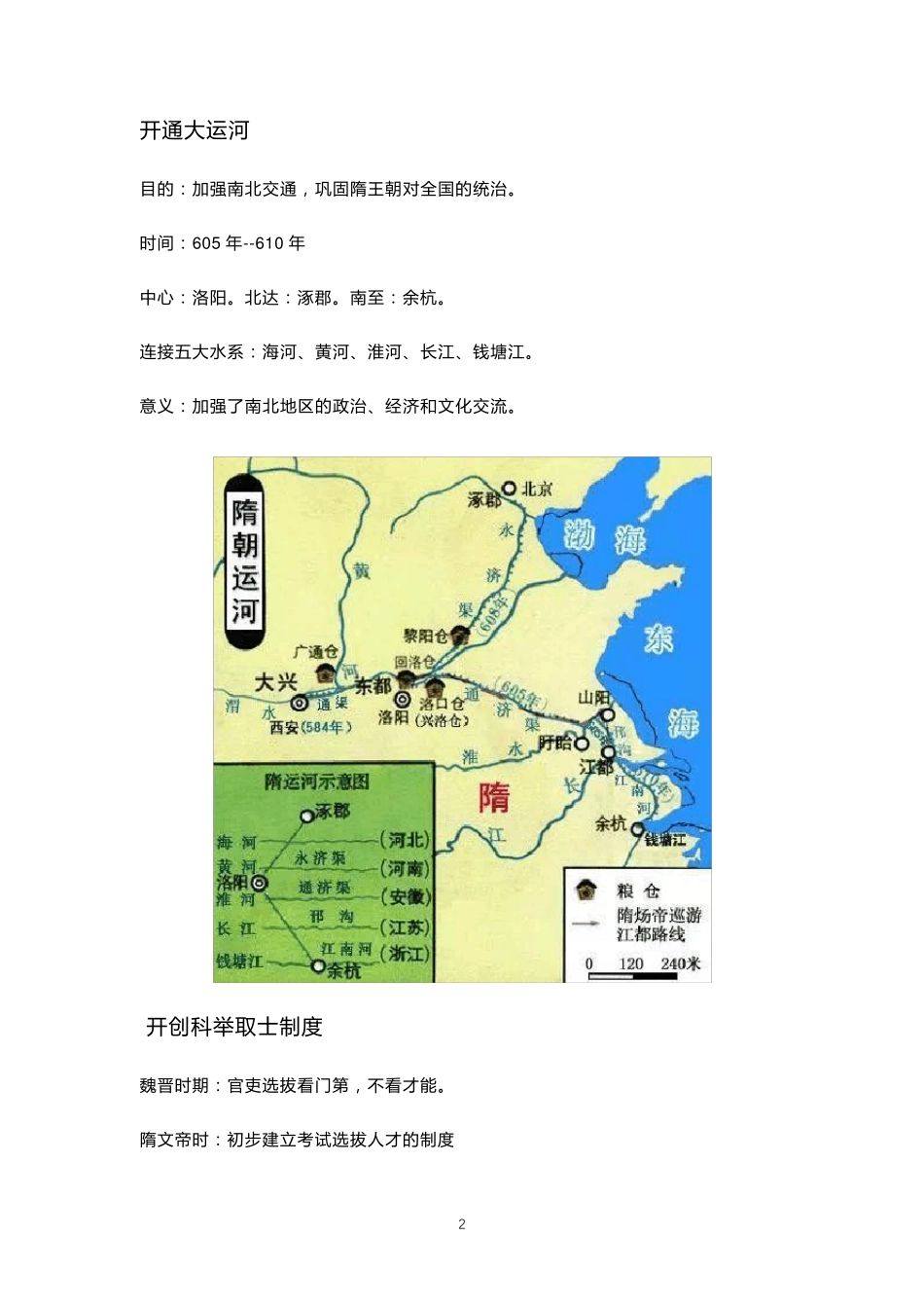 部编人教版七年级下册历史知识点梳理_第2页
