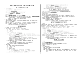 部编人教版九年级历史下册全册知识点复习提纲
