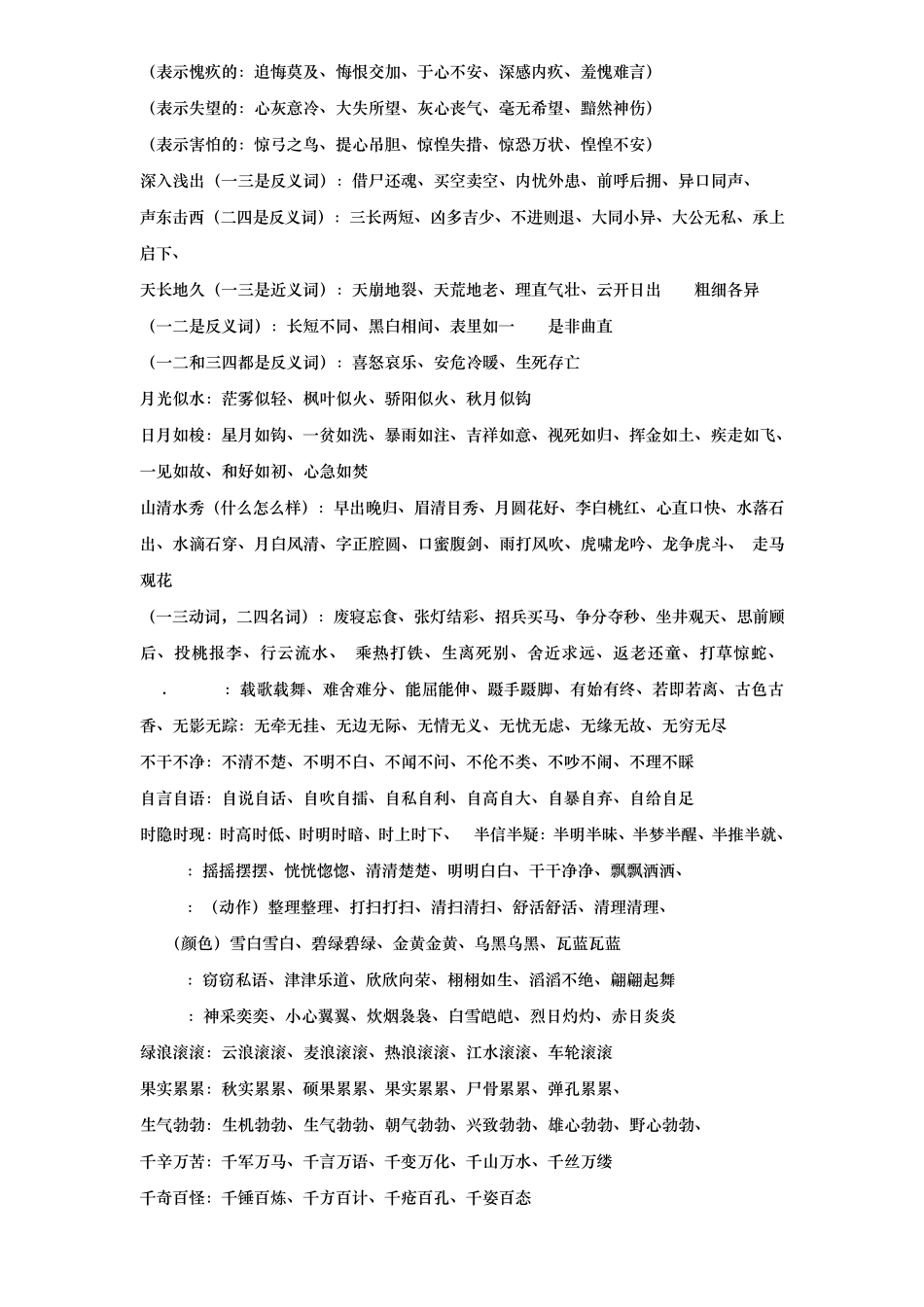 部编人教版小学语文词语积累汇编_第3页