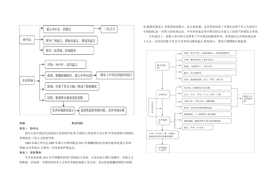 部编八年级上册历史思维导图单元总结_第3页