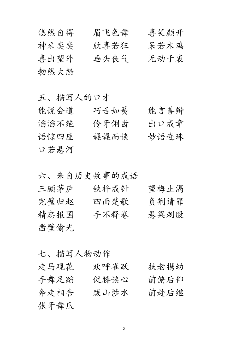 部编小学语文16年级成语归类汇总_第2页