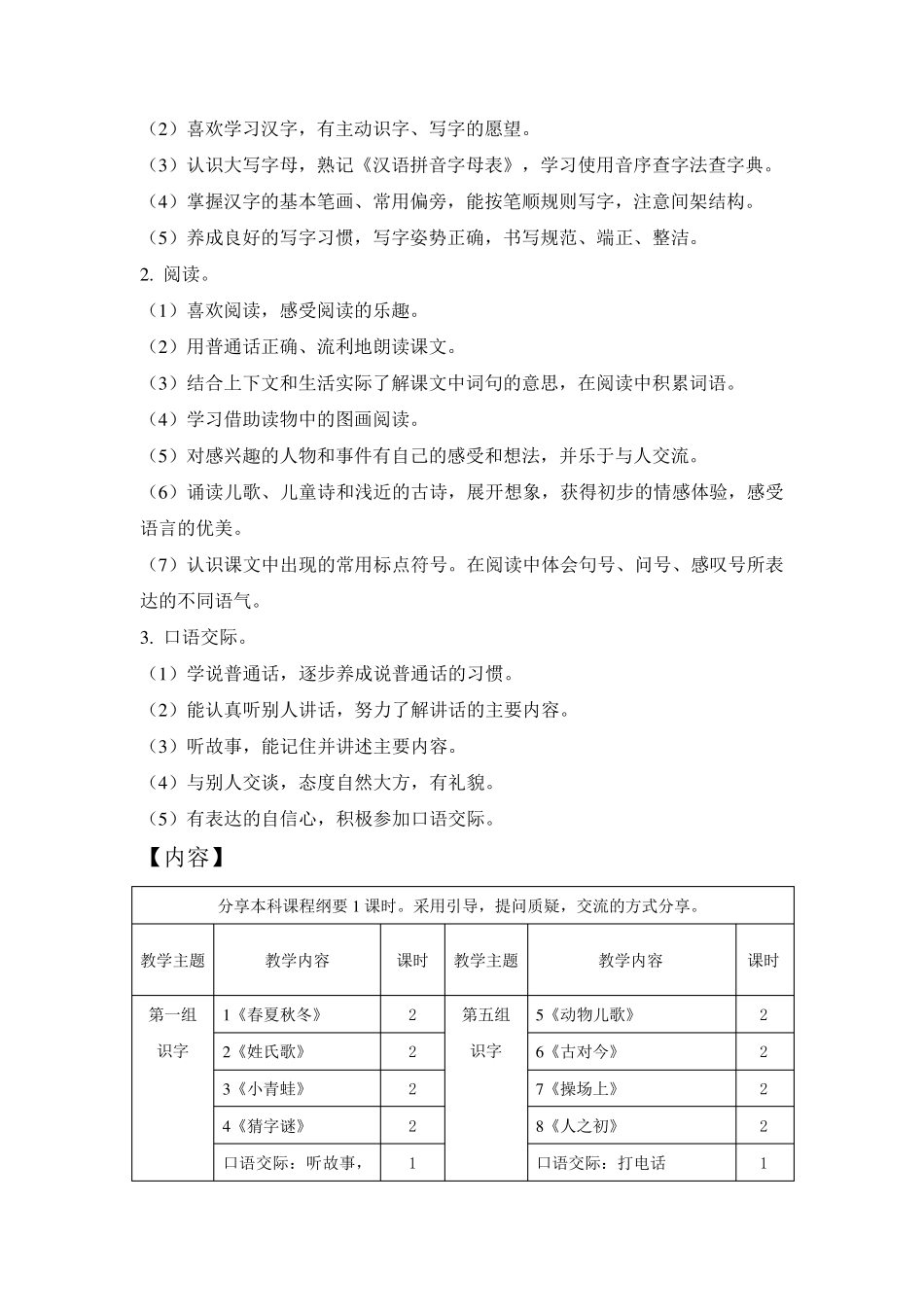 部编版一下语文课程纲要_第2页