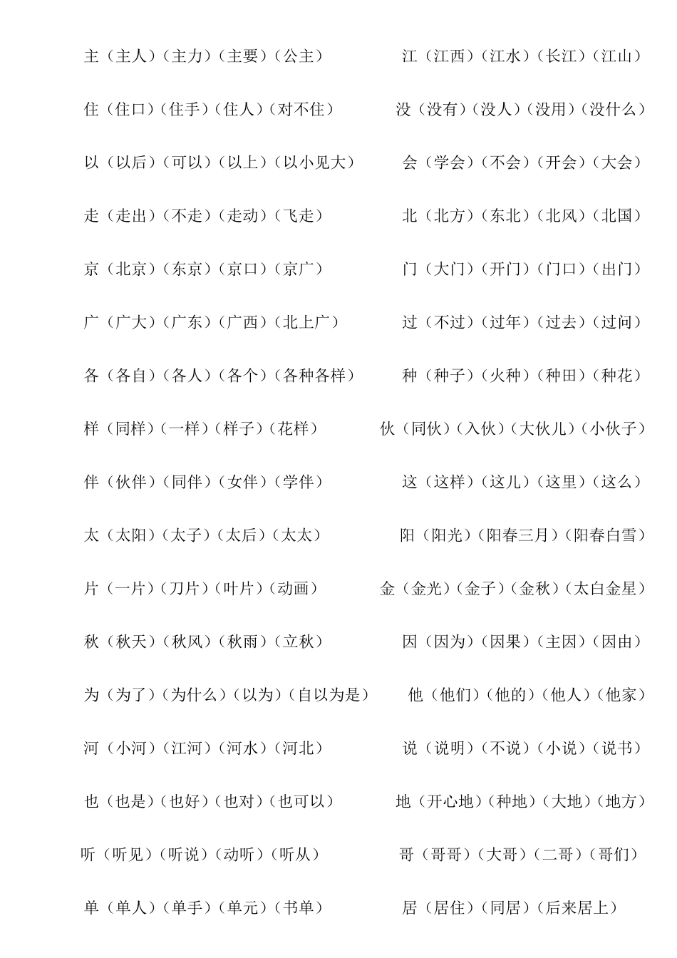 部编版一年级下册生字词听写_第2页