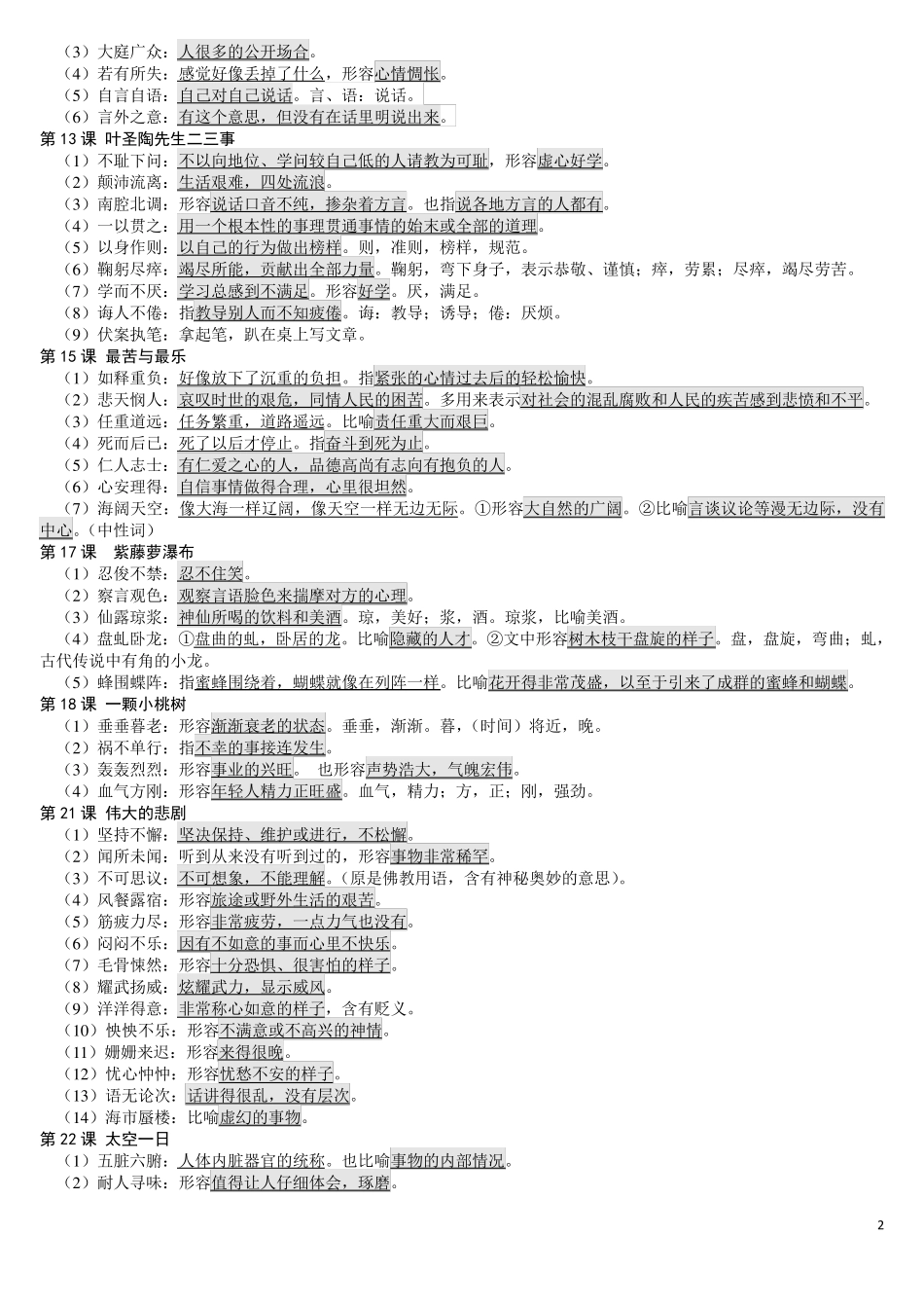部编版七年级下册课内成语归纳_第2页