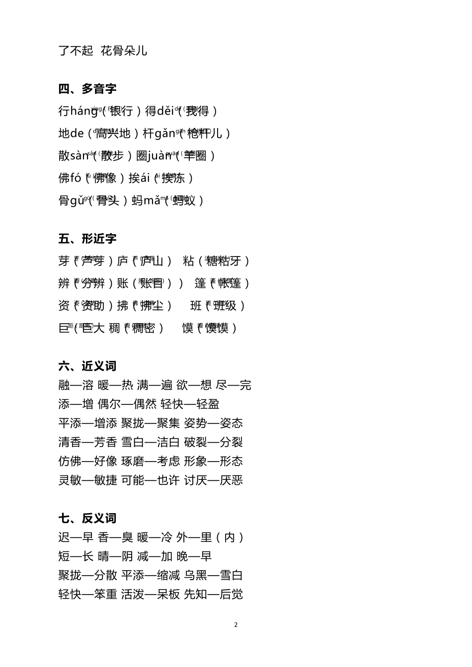 部编版三年级上册语文全部知识点汇总通用版_第2页