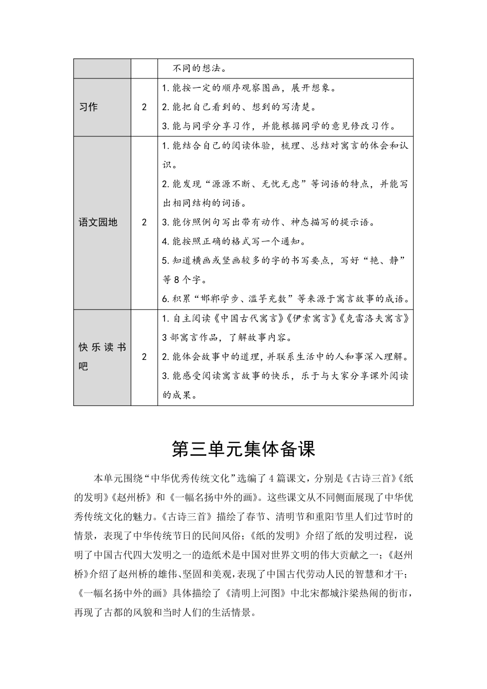 部编版三年级语文下册全册单元集体备课_第3页