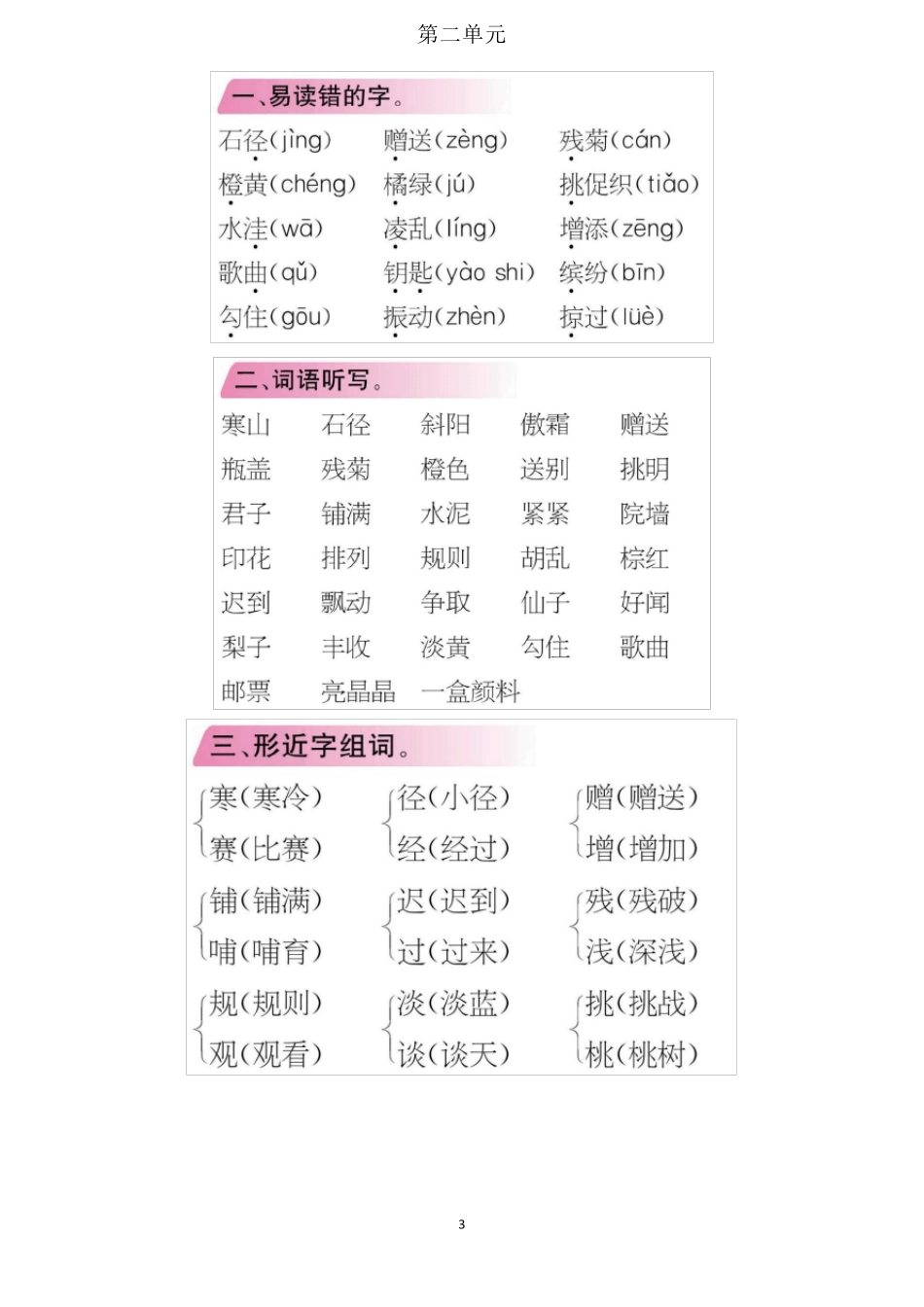 部编版三年级语文教学重点梳理_第3页