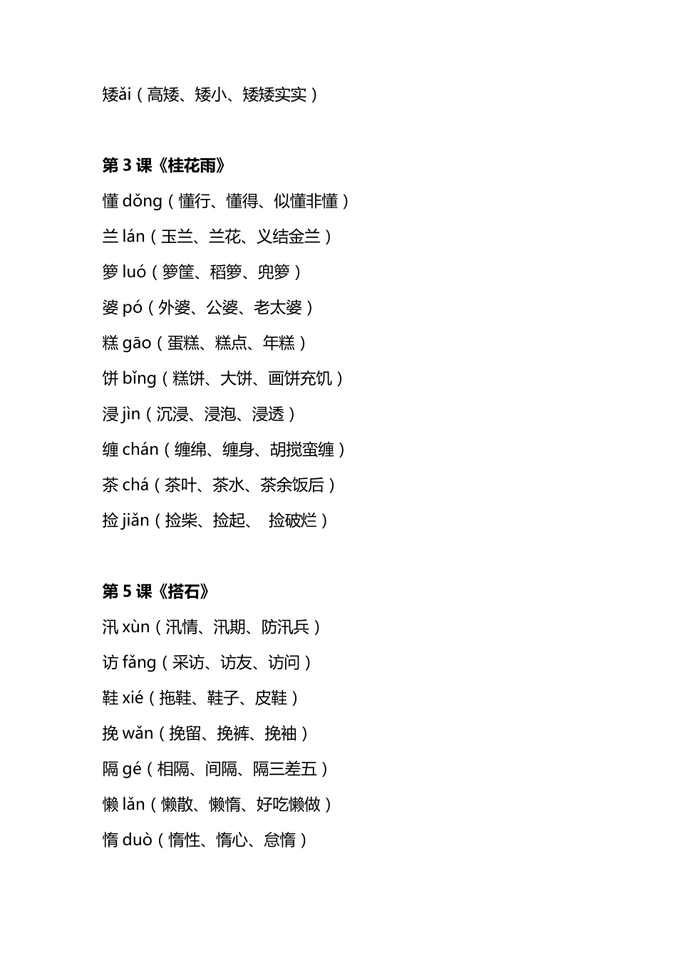 部编版五年级上册语文生字表生字组词汇总_第2页