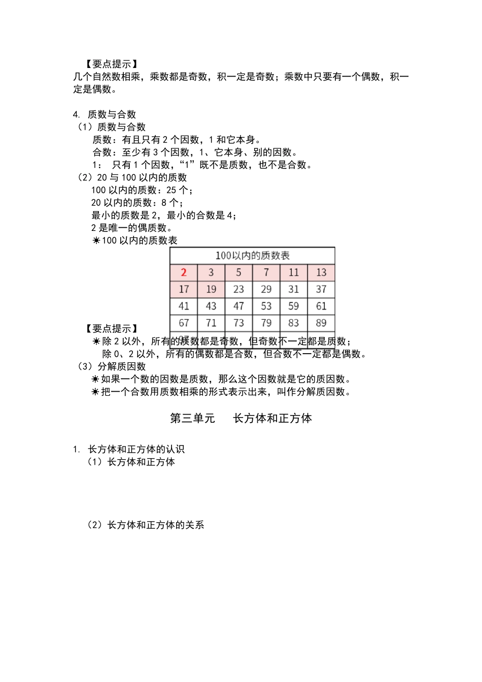 部编版五年级数学下册知识点归纳_第3页