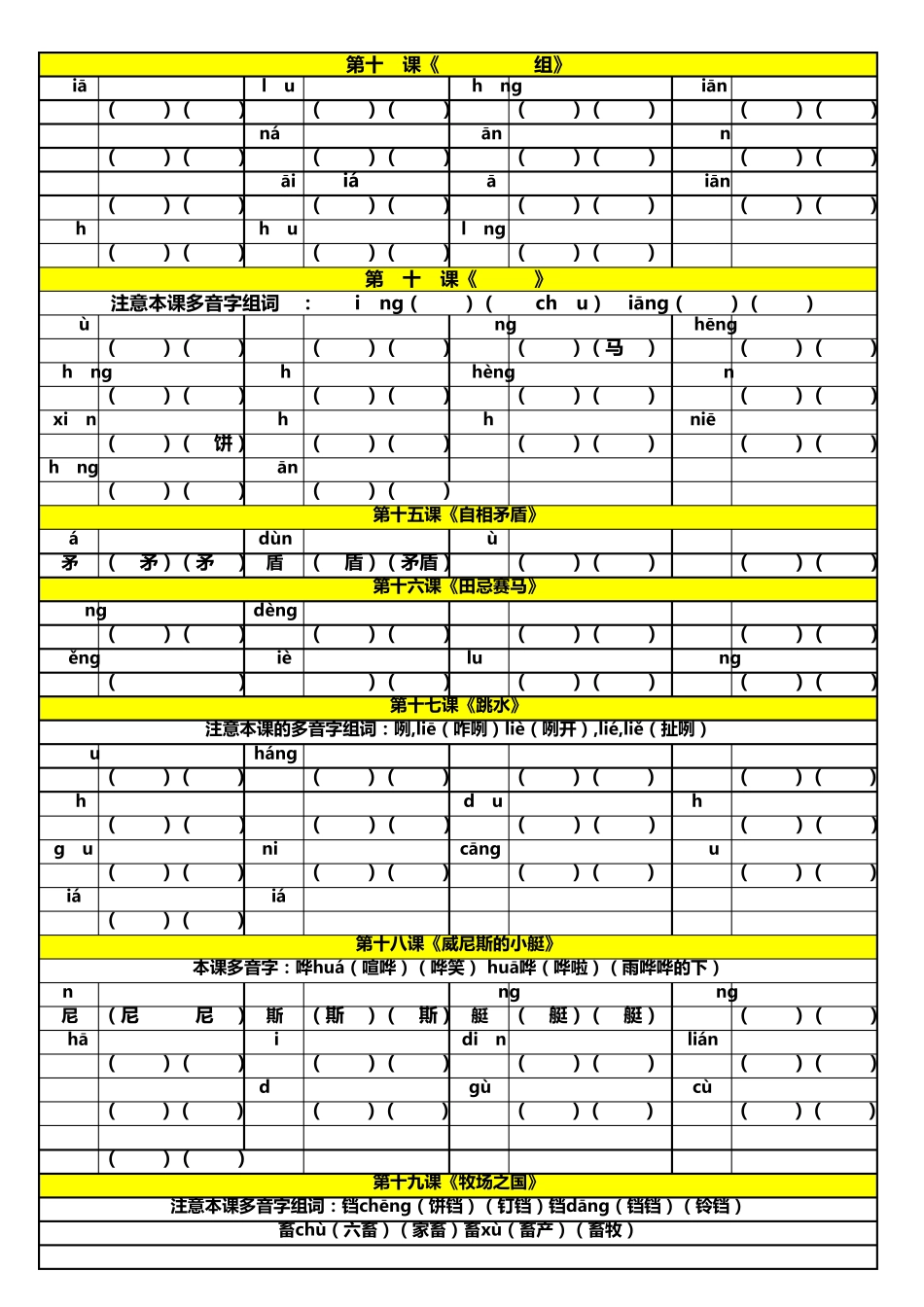 部编版五年级语文下册写字组词_第2页
