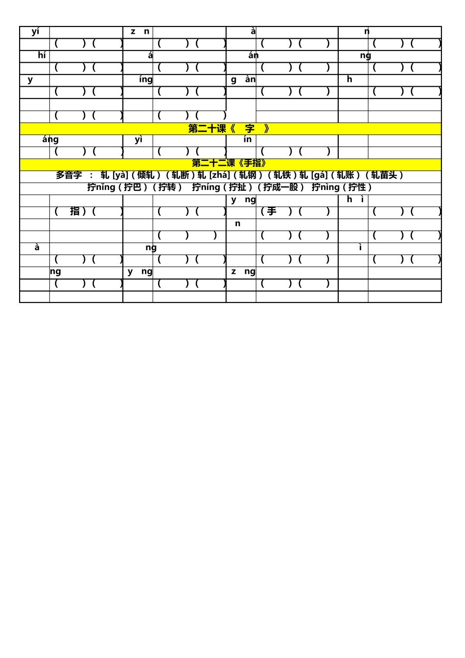 部编版五年级语文下册写字组词_第3页
